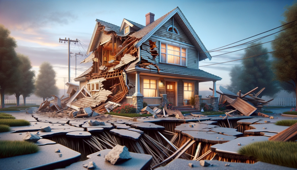 House Damaged by Earthquake
