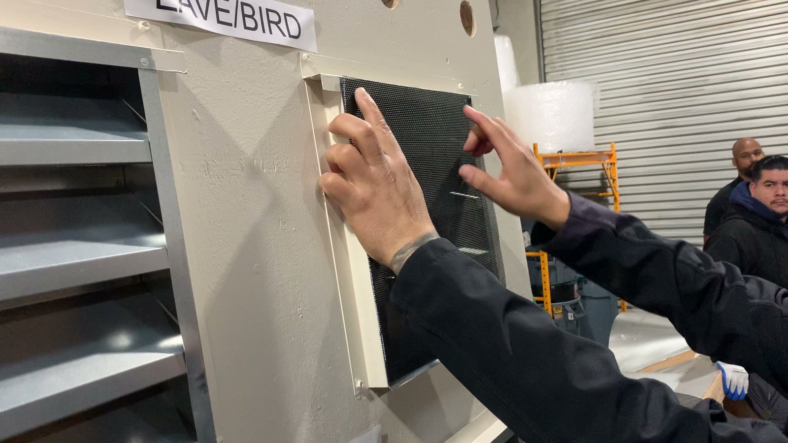 A training board of ember-resistant eave, bird-block and gable vents